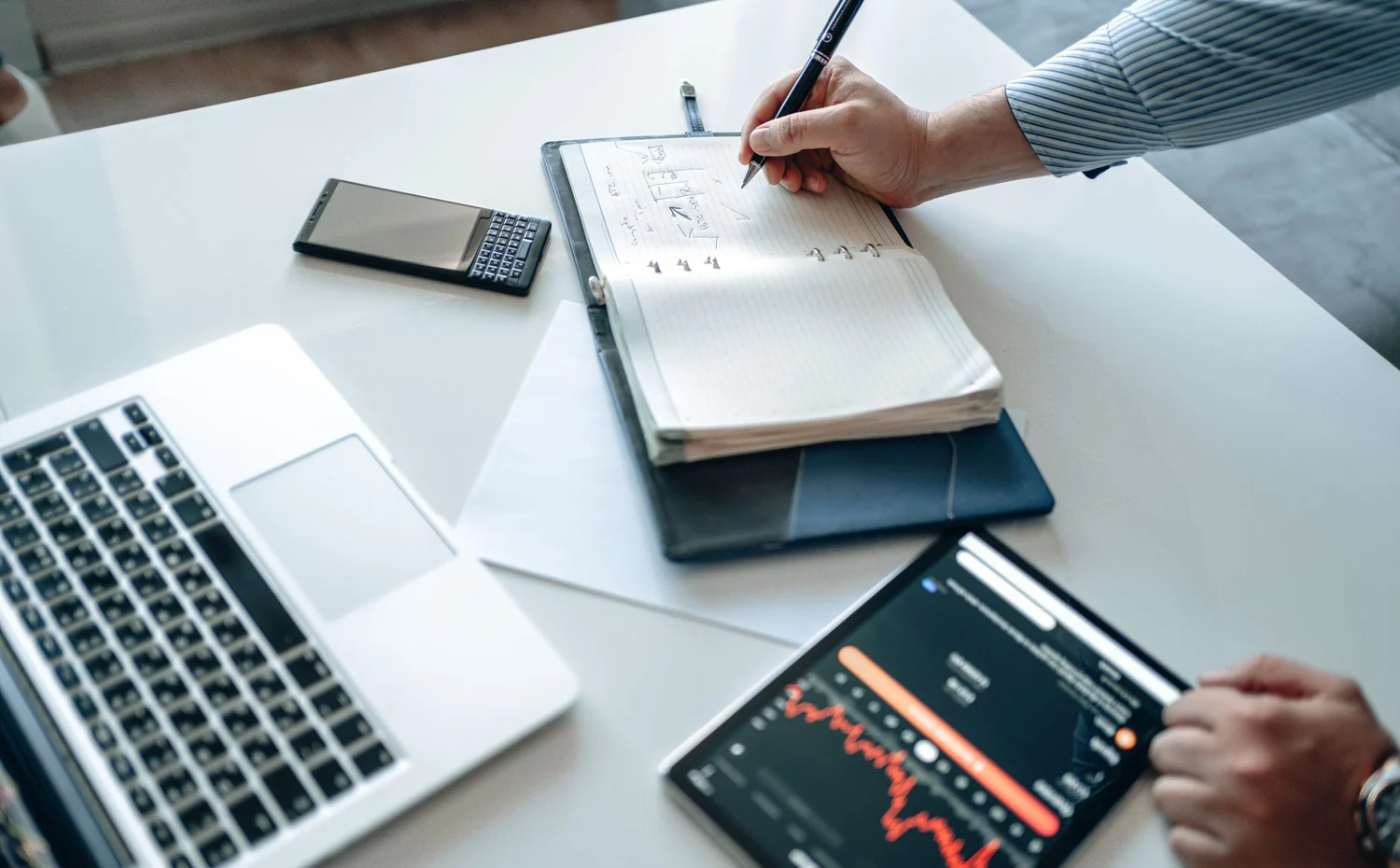 Money management notebook and trading risk